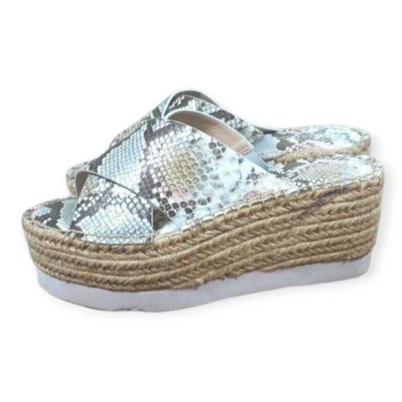 CHARLES BY CHARLES DAVID SKY BLUE SNAKE PRINT ESPADRILLS SZ.6 EUC - Picture 6 of 11